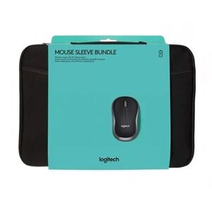 Logitech Bluetooth Wireless Mouse and 16" Laptop Sleeve Bundle M240 Silent Mouse